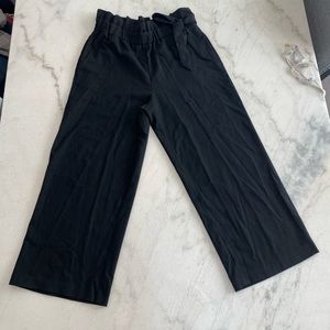 Zara - trf collection - black pants with tie detail - size large